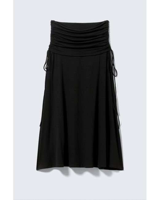 Weekday White Draped Drawstring Maxi Skirt