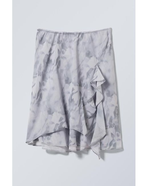 Weekday Gray Layered Midi Skirt