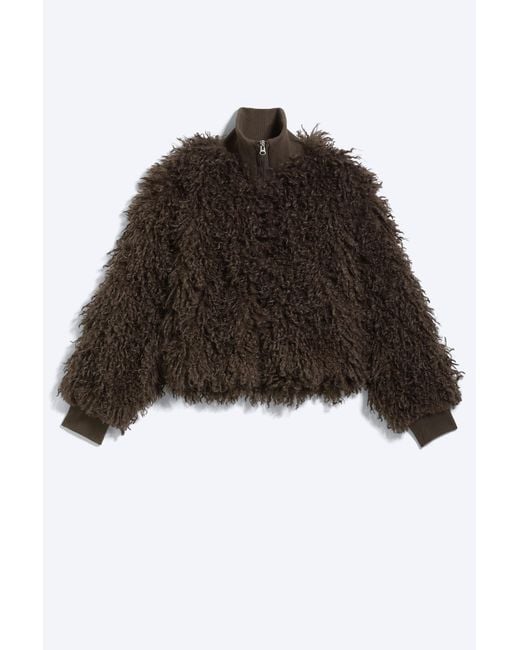 Weekday Black Faux Fur Jacket