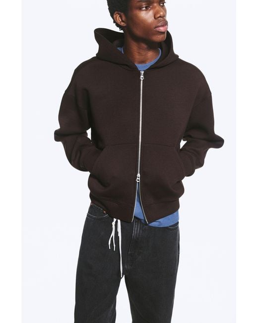 Weekday Blue Simon Scuba Zip Hoodie for men