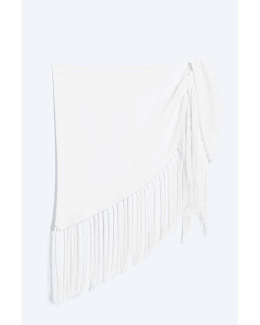 Weekday White Fringe Waist Scarf