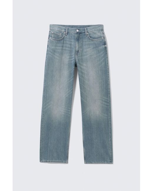 Weekday Blue Galaxy Mid Rise Loose Straight Jeans for men