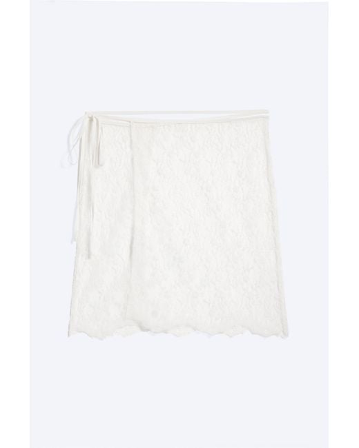 Monki Multicolor Lace Wrap Midi Skirt
