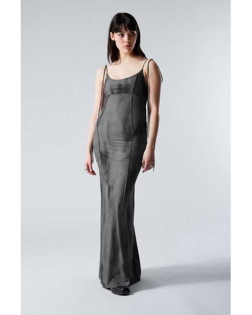 Weekday Gray Strap Maxi Dress