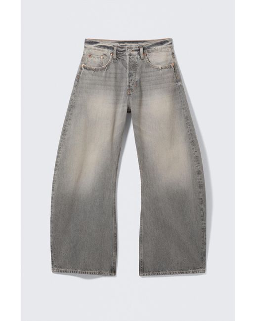 Weekday Gray Solera Loose Barrel Jeans for men