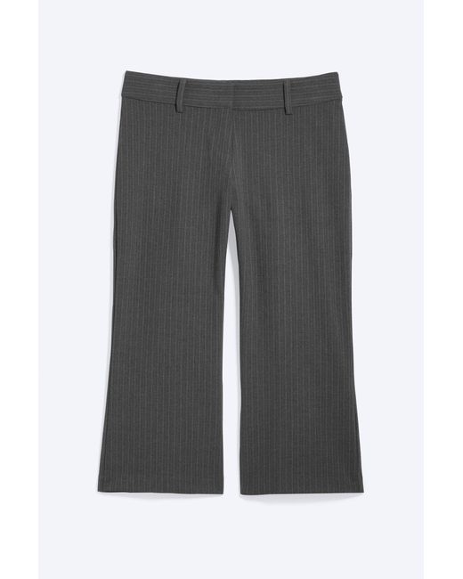 Weekday White Flared Capri Suiting Trousers