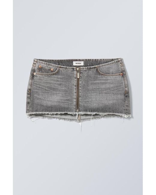 Weekday Gray Denim-Minirock Ontario