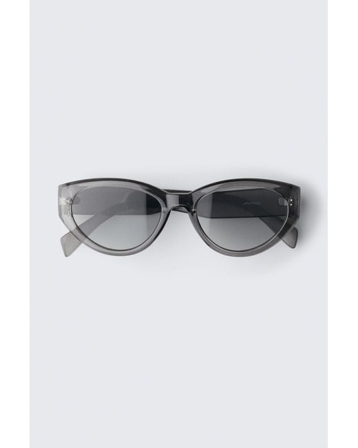 Monki Black Angular Cat-Eye Sunglasses