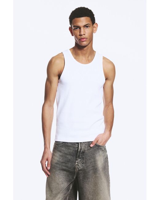 Weekday White 3-Pack Classic Tank Top for men