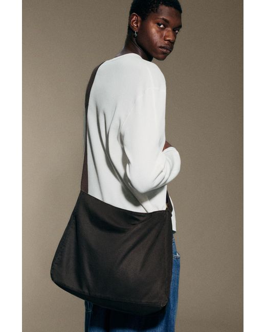 Weekday Brown Canvas Shoulder Bag