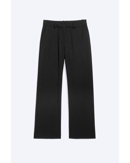Monki Black Low-Rise Straight Suit Trousers
