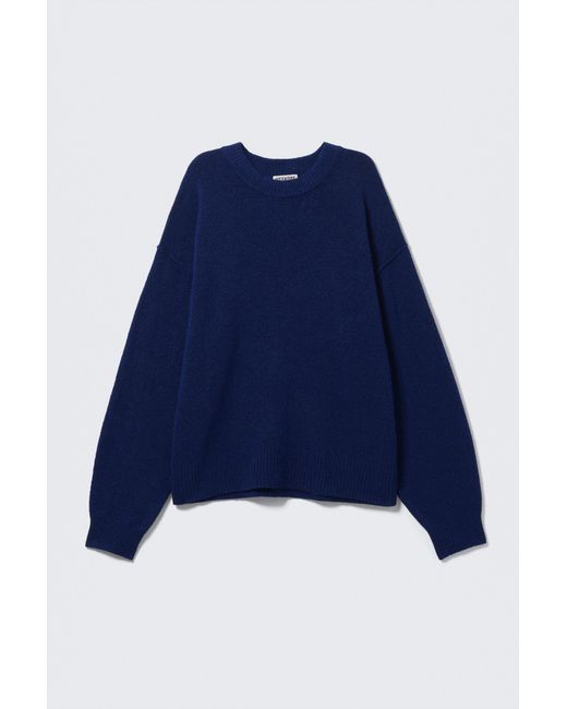 Weekday Blue Relaxed Knitted Sweater