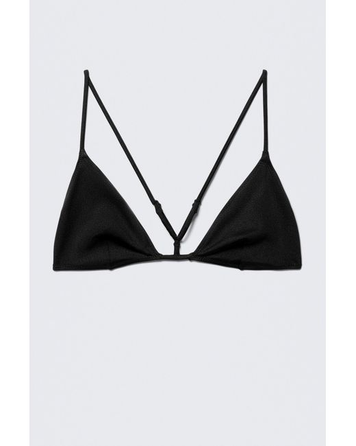 Weekday Black Racerback Triangle Bikini Top