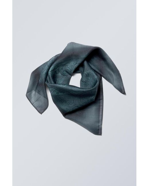 Weekday Black Printed Bandana Scarf for men