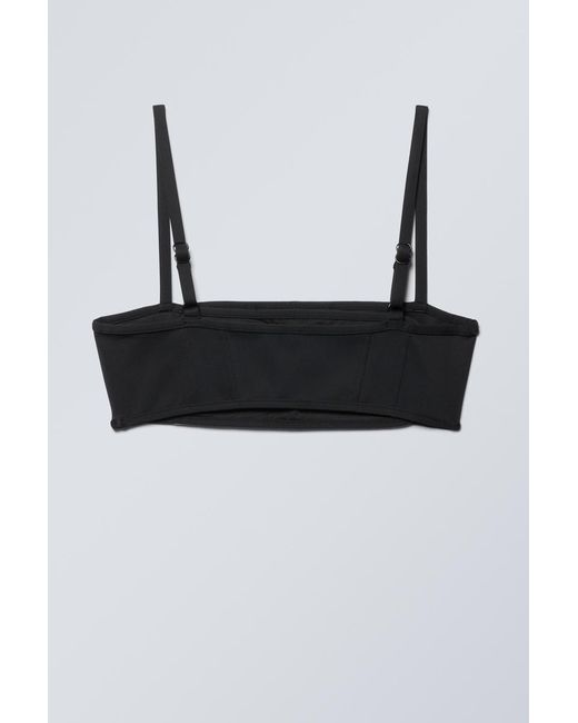 Weekday Black Velcro Bikini Top