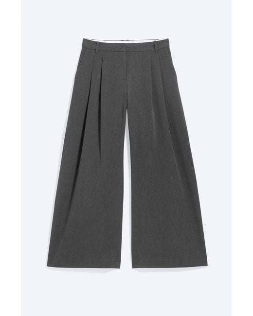Weekday Blue Low Waist Pleated Suit Trousers