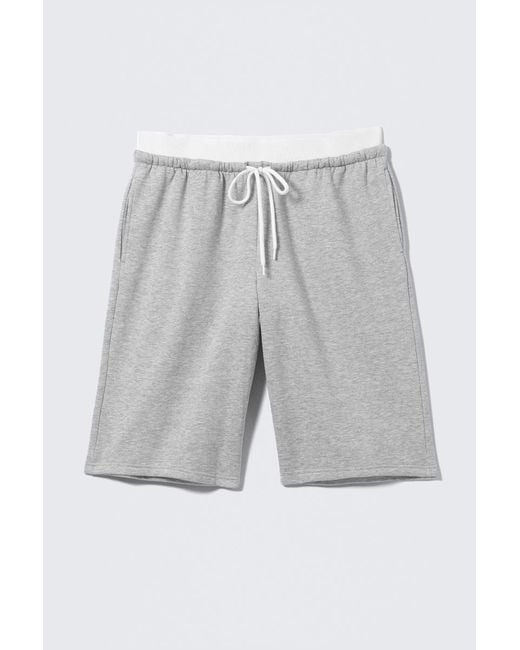 Monki Gray Relaxte Bermudashorts Aus Frottee Mit Tiefem Bund