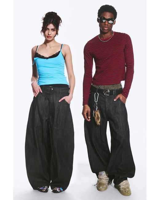 Cheap Monday Black Dunno Low Rise Loose Barrel Jeans