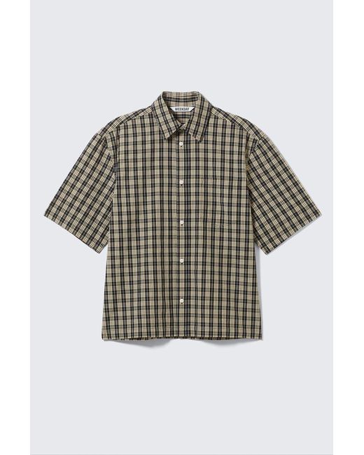 Weekday Natural Relaxed Fit Short-Sleeved Cotton Shirt