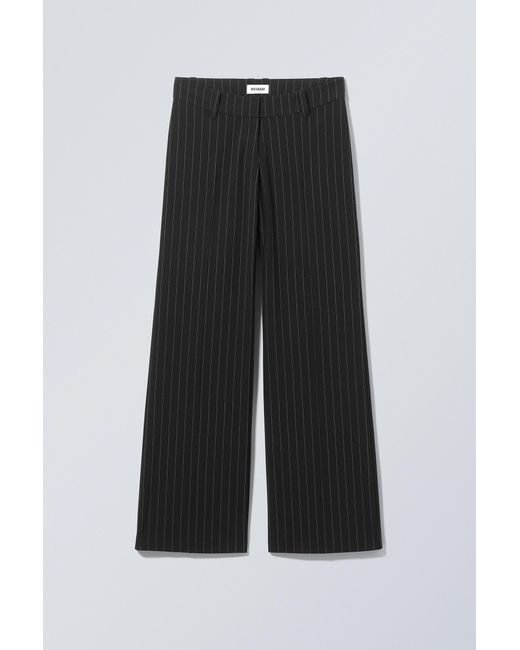 Weekday Black Keel Low Suiting Trousers