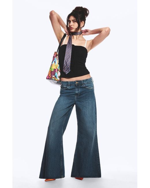 Cheap Monday Blue Loosy Lucie Low Rise Regular Flared Jeans