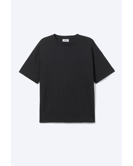 Weekday Black Great Boxy Heavyweight T-shirt for men