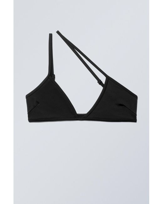 Weekday Black Asymmetric Pullover Bikini Top