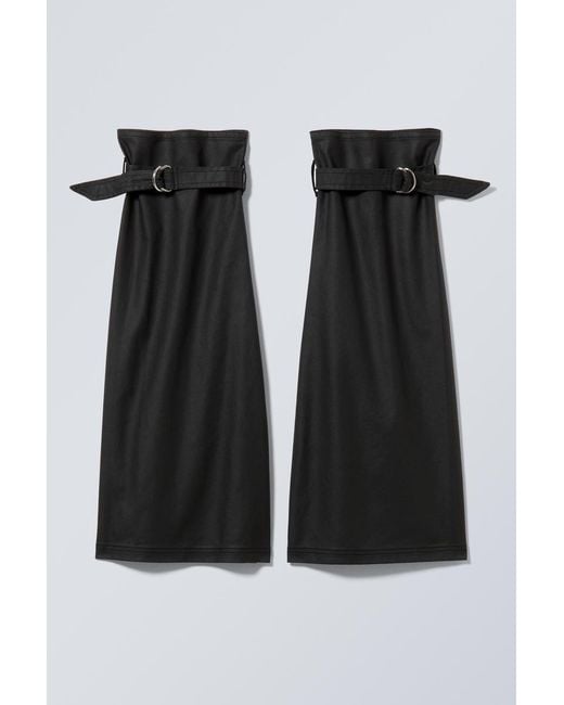 Weekday Black Woven Leg Warmers