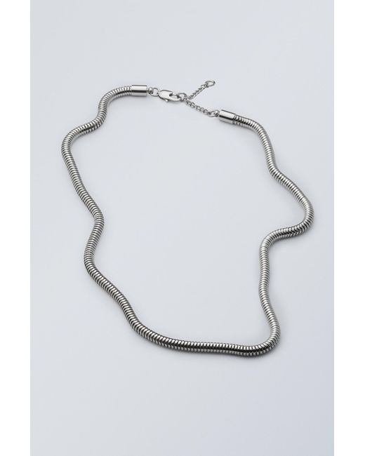 Weekday Gray Snake-chain Necklace