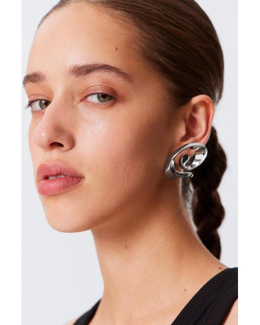 Weekday Blue Twist Earrings