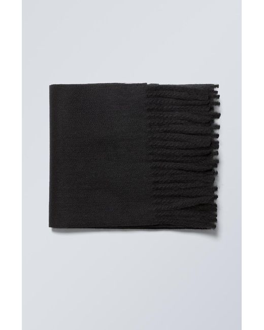 Weekday Black Essential Scarf for men