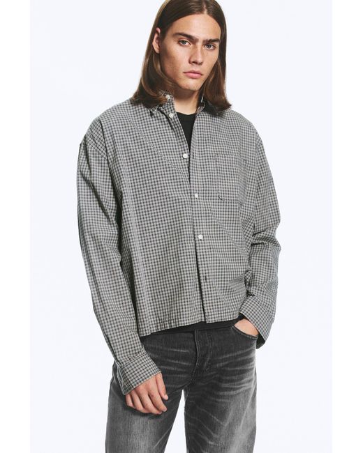 Weekday Gray Relaxed Boxy Poplin Shirt for men