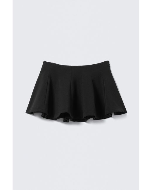 Monki Black Flared Mini Tutu Skirt