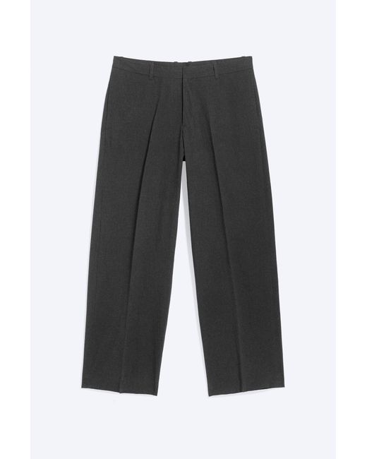 Weekday Black Florian Pleated Relaxed Suiting Trousers for men