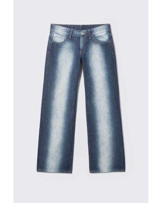 Cheap Monday Blue Low-Rise Straight-Leg Denim Jeans