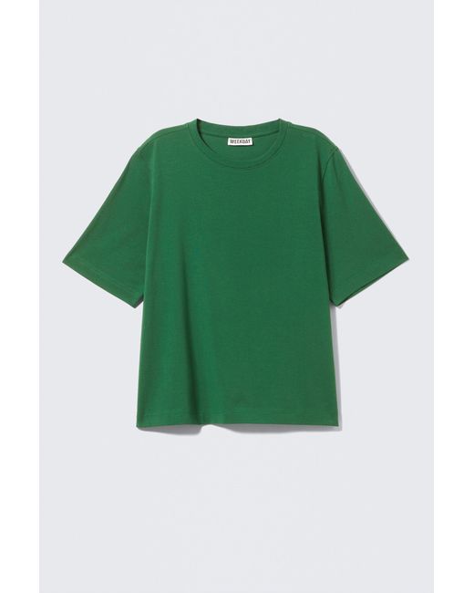 Weekday Green Perfect Boxy T-shirt