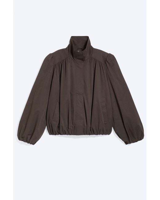 Monki Black Oversized Funnel‑Neck Track Jacket