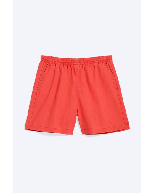 Weekday Red Ed Bleached Swim Shorts for men