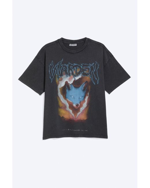 Weekday Gray Boxy Printed Graphic T-Shirt for men