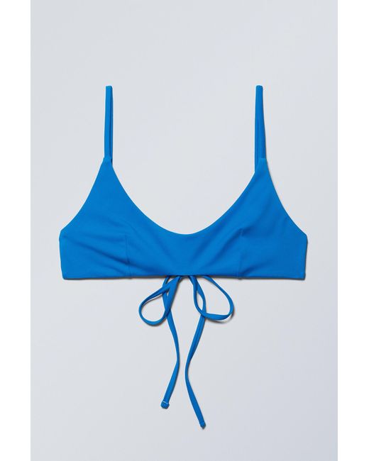 Weekday Blue Strappy Bikini Top