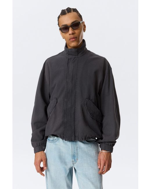 Weekday Black Relaxed Cotton Canvas Jacket for men