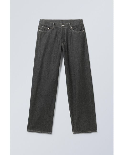 Weekday Gray Sphere Low Loose Jeans for men