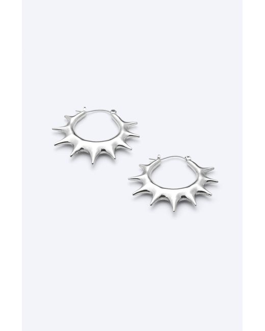 Weekday Blue Spiked Hoop Earrings