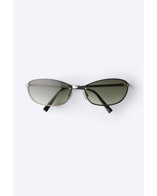 Weekday Multicolor Oval Metal Frame Sunglasses