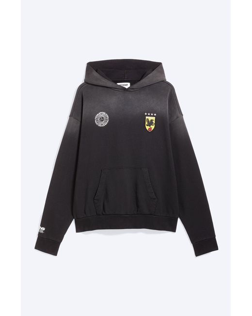 Weekday Black Toffs Loose Fit Football Hoodie Germany for men