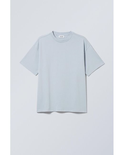Weekday Blue Great Boxy Heavyweight T-shirt for men