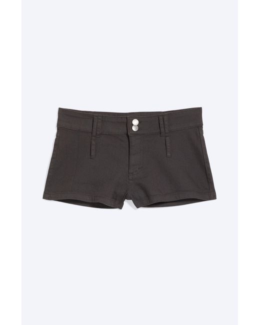 Weekday Black Double Loop Mini Shorts