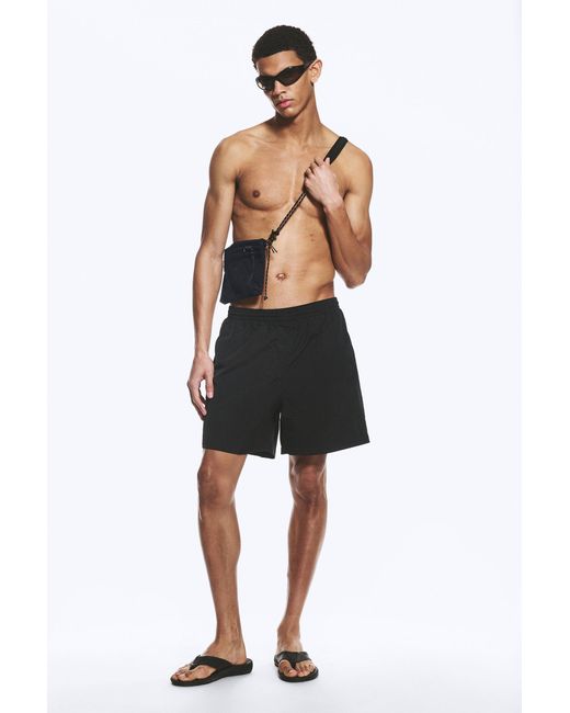 Weekday Black Ed Swim Shorts for men