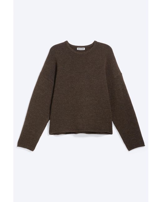 Weekday Black Boxy Knitted Jumper for men
