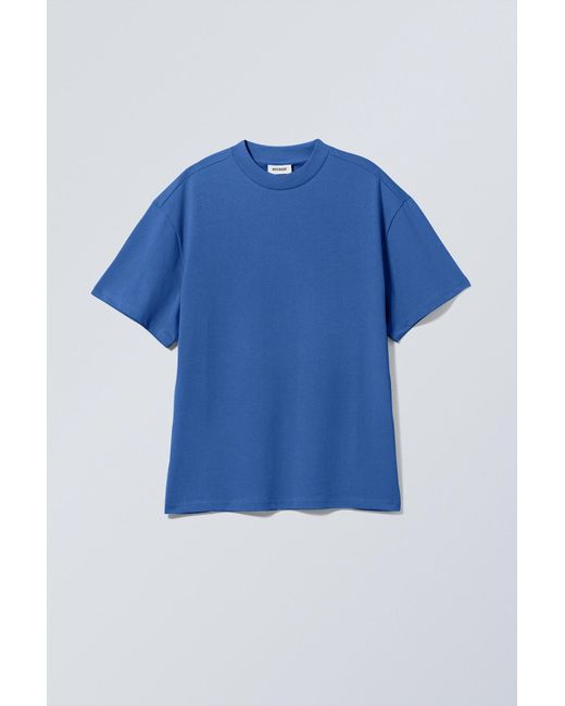 Weekday Blue Great Heavyweight T-shirt for men